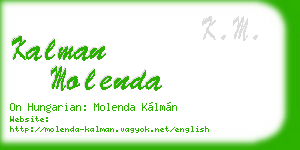 kalman molenda business card